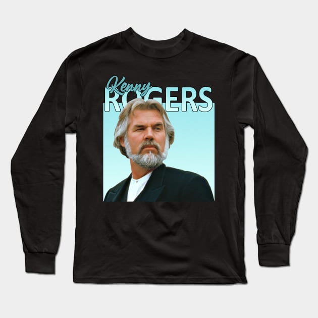 Kenny Rogers // 80s Vintage Vibes // Long Sleeve T-Shirt by BlackAlife